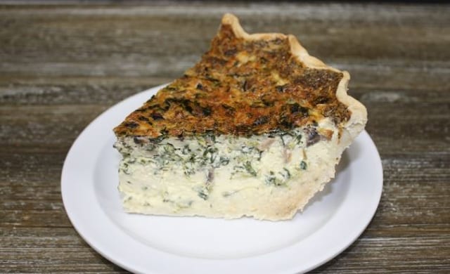 Spinach Mushroom Quiche.